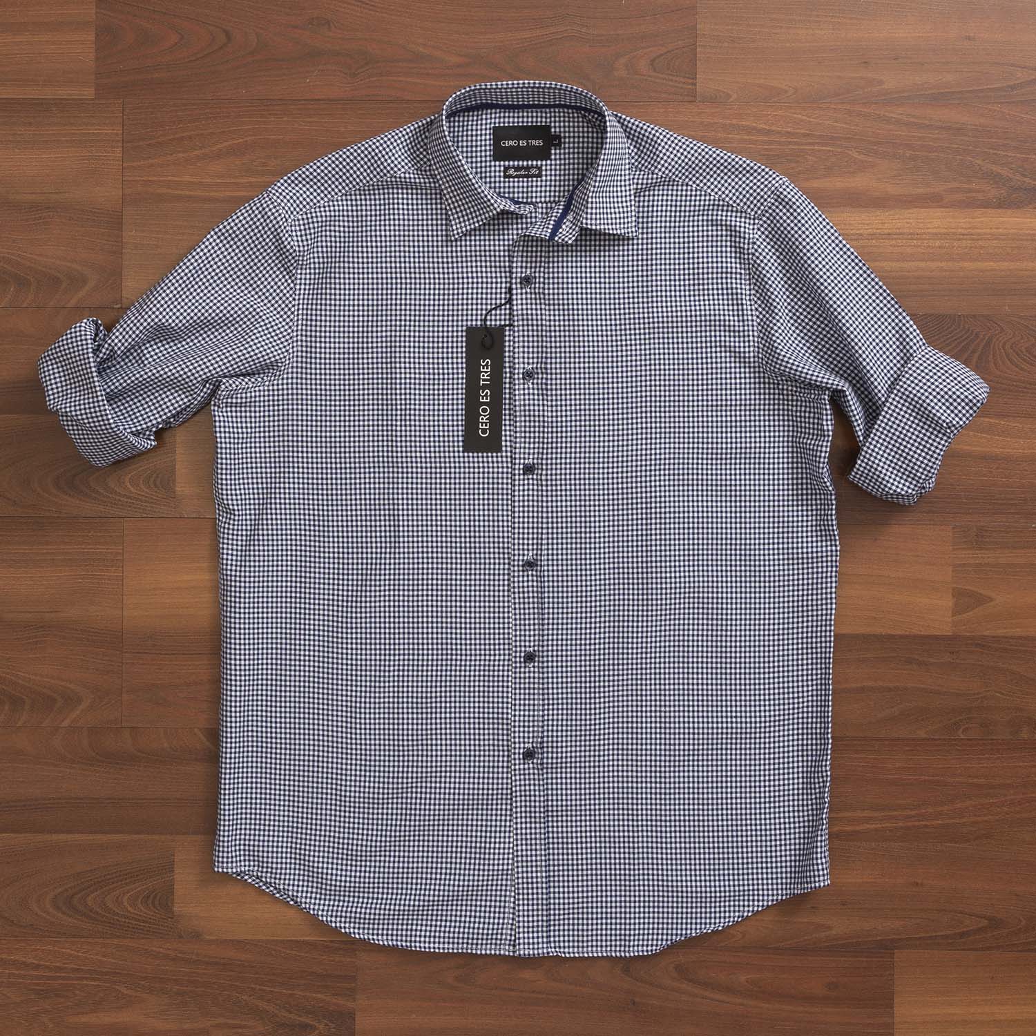 2830CUAMLAM - CAMISA HELLA REGBAS AZUL MARINO